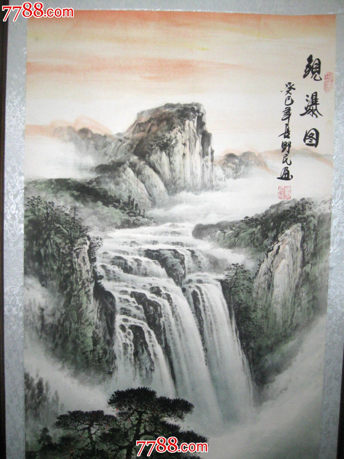 当代国画家野民老师作品*山水*已装裱【高中档字画】_第2张