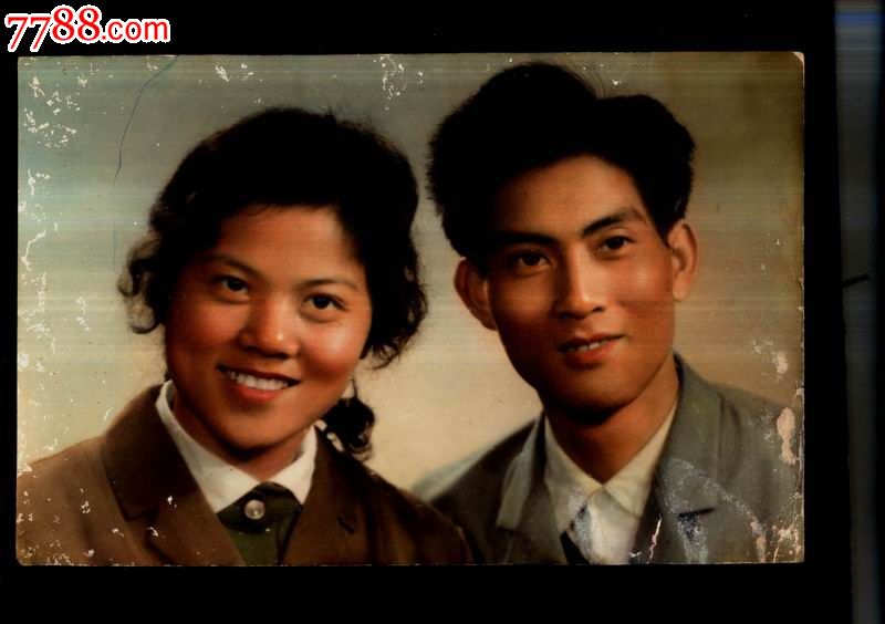 <em>大尺寸彩色</em>结婚老<em>照片</em>--23厘米*15厘米_老<em>照片</em>