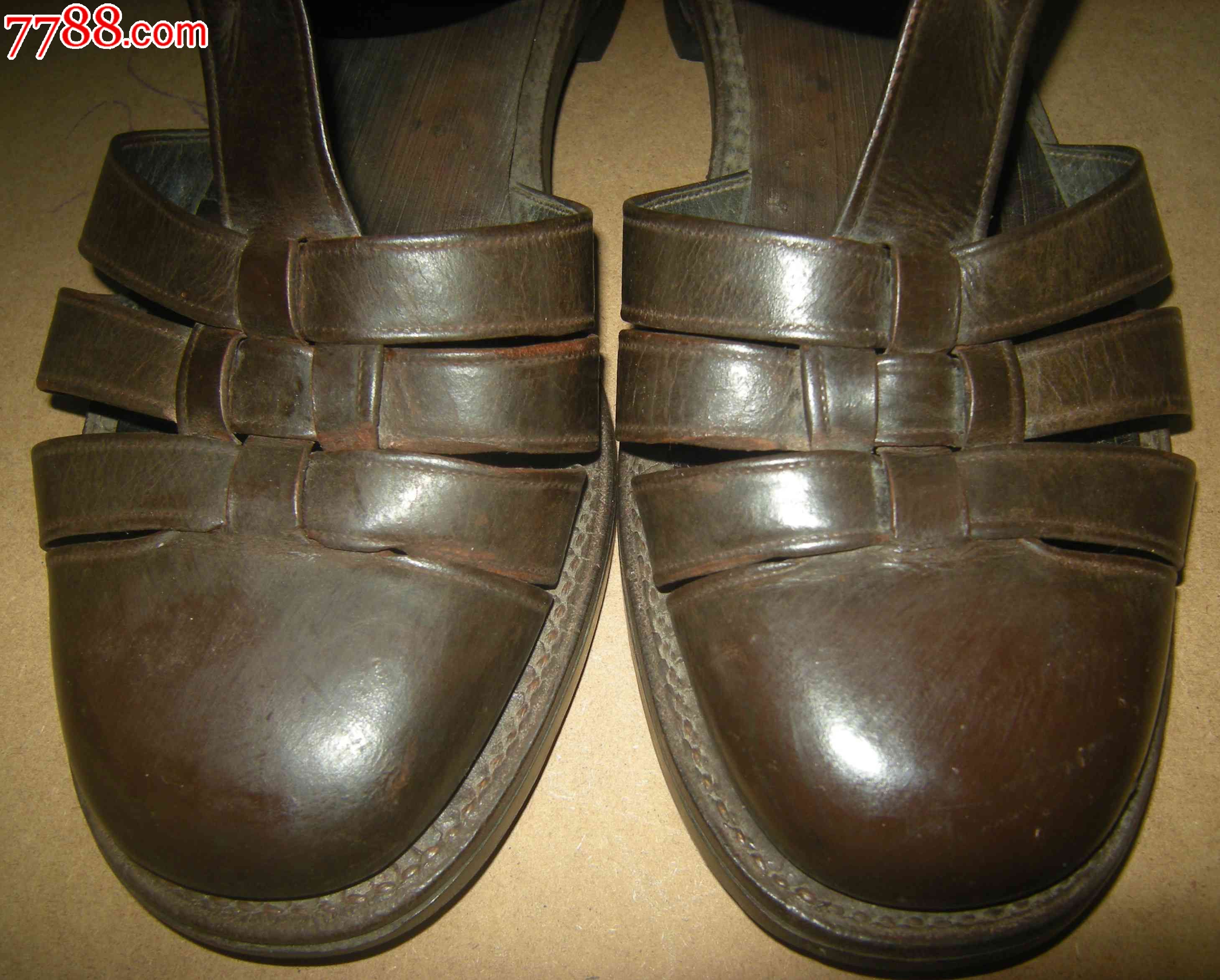 老式皮凉鞋_七七八八箱包
