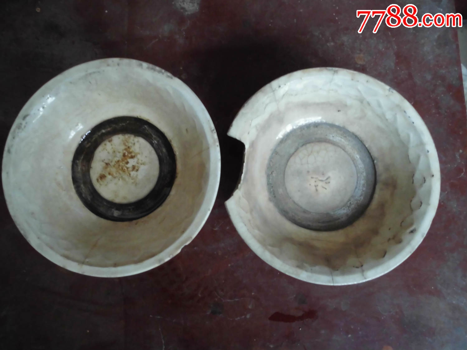 清代白瓷小碗一对