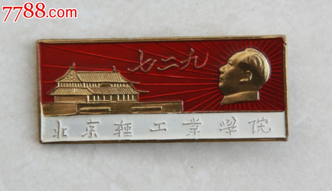 稀少派性章,北京轻工业学院七二九,毛主席像章