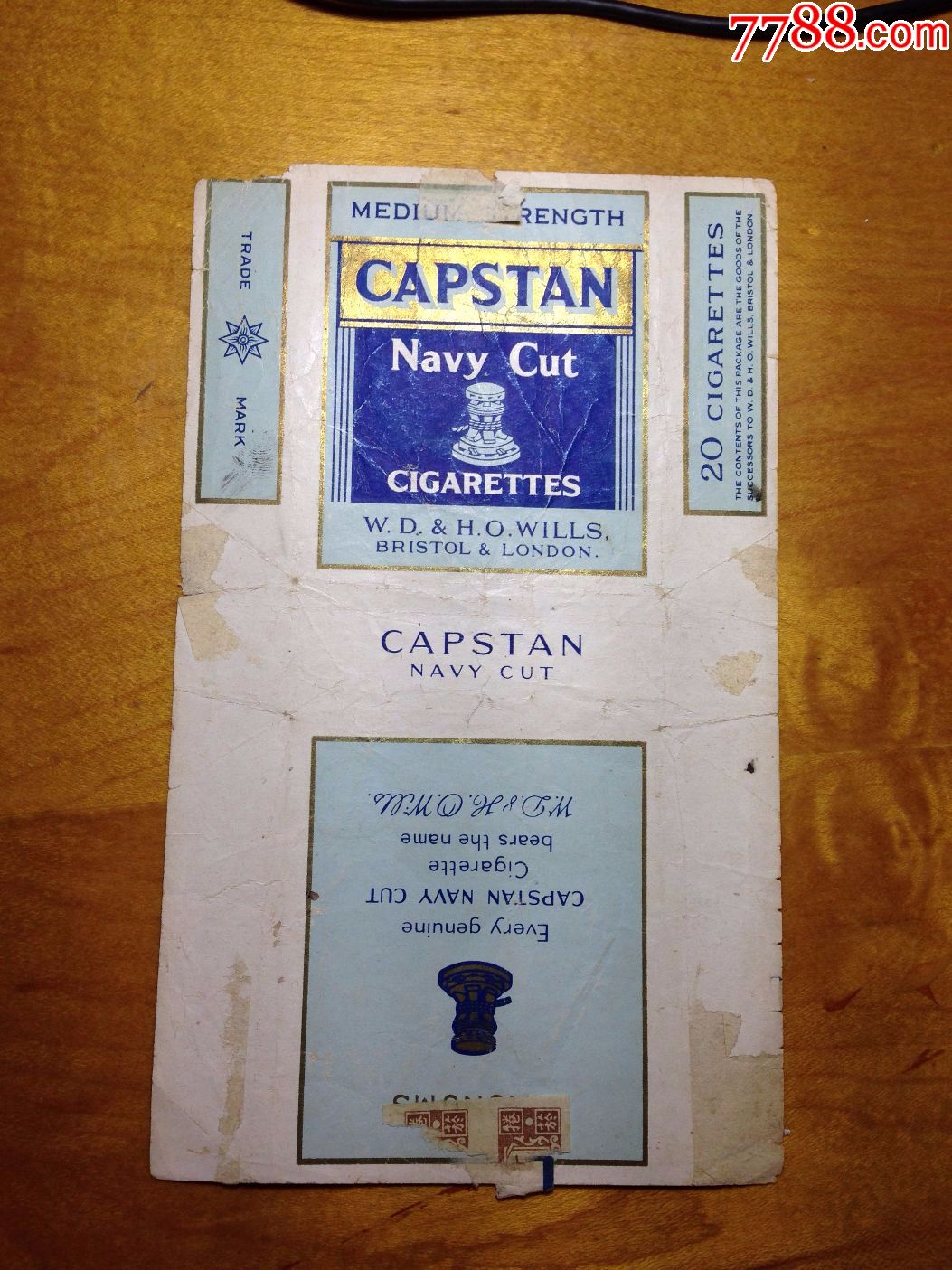 长沙,民国老标:capstan,烟标/烟盒,软标,民国老标,正常流通标,单标,普