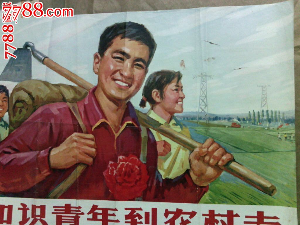 知识青年到农村去-au6555435-年画/宣传画-拍卖-7788收藏