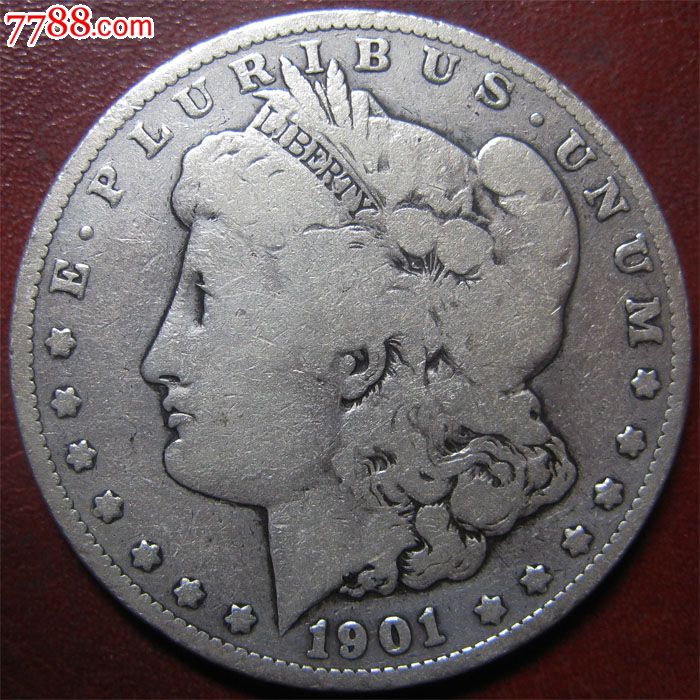少见版别美国1901年摩根1元s版大银币