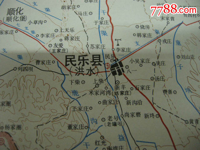 民乐县地形图图片