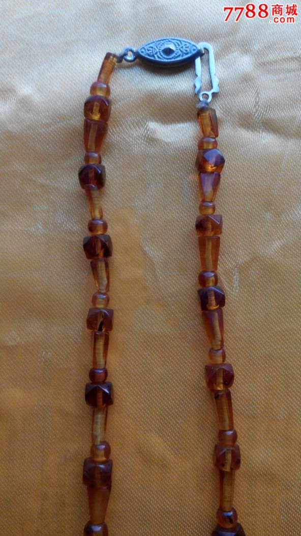 抚顺琥珀项链煤黄项链