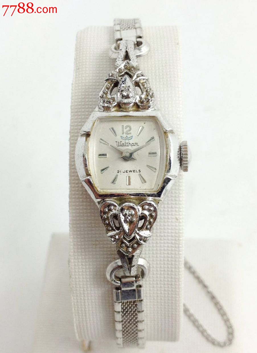 10k包金镶钻表耳21钻华生女表【带防护链】