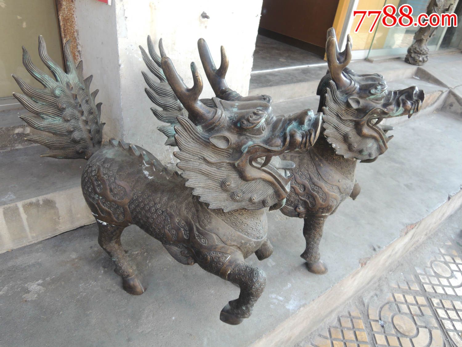 精品纯铜麒麟摆件