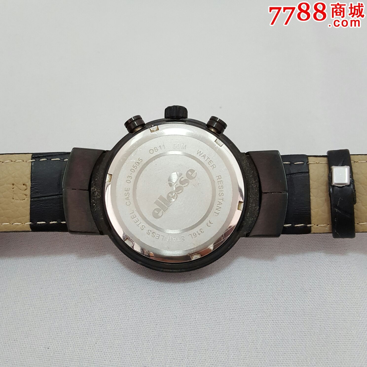 意大利时装大牌ellesse艾力士男表【深空灰表盘(复古两眼计时)】