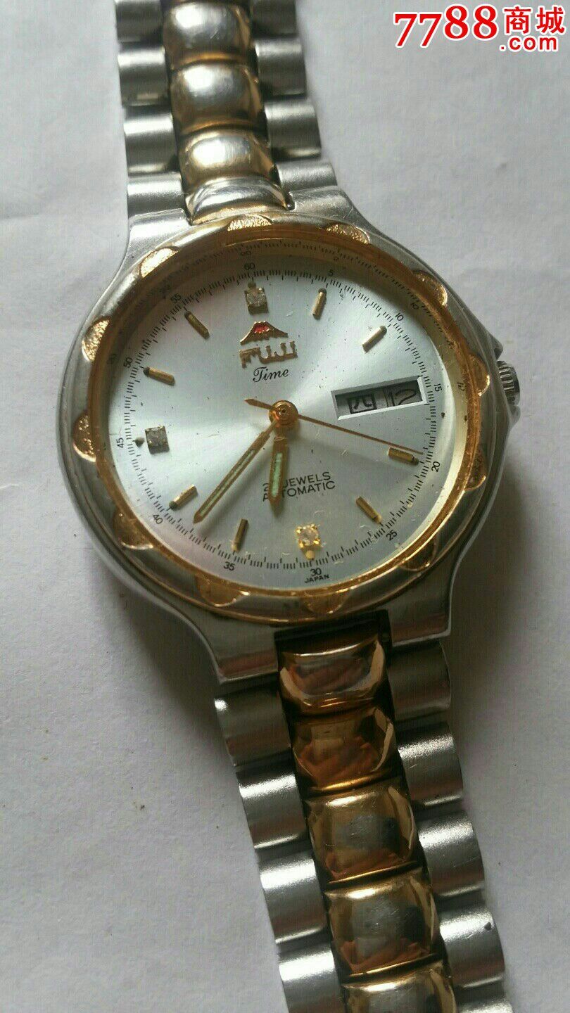 精工富士山自动手表,无玻璃表蒙.(精工4219a机芯)