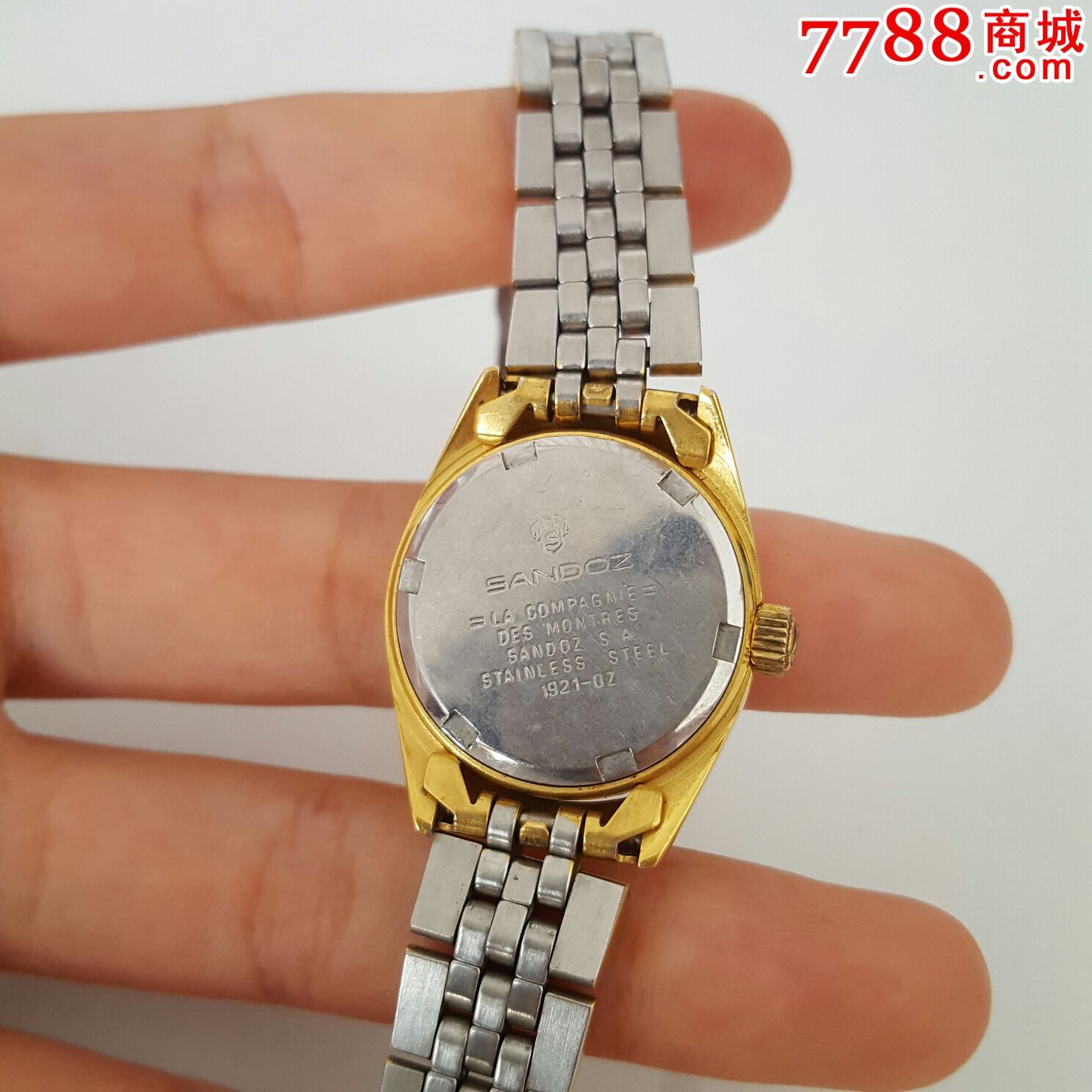 sandoz山度士【豪华版极品大闪钻】【经典间金日志型石英女表】_手表