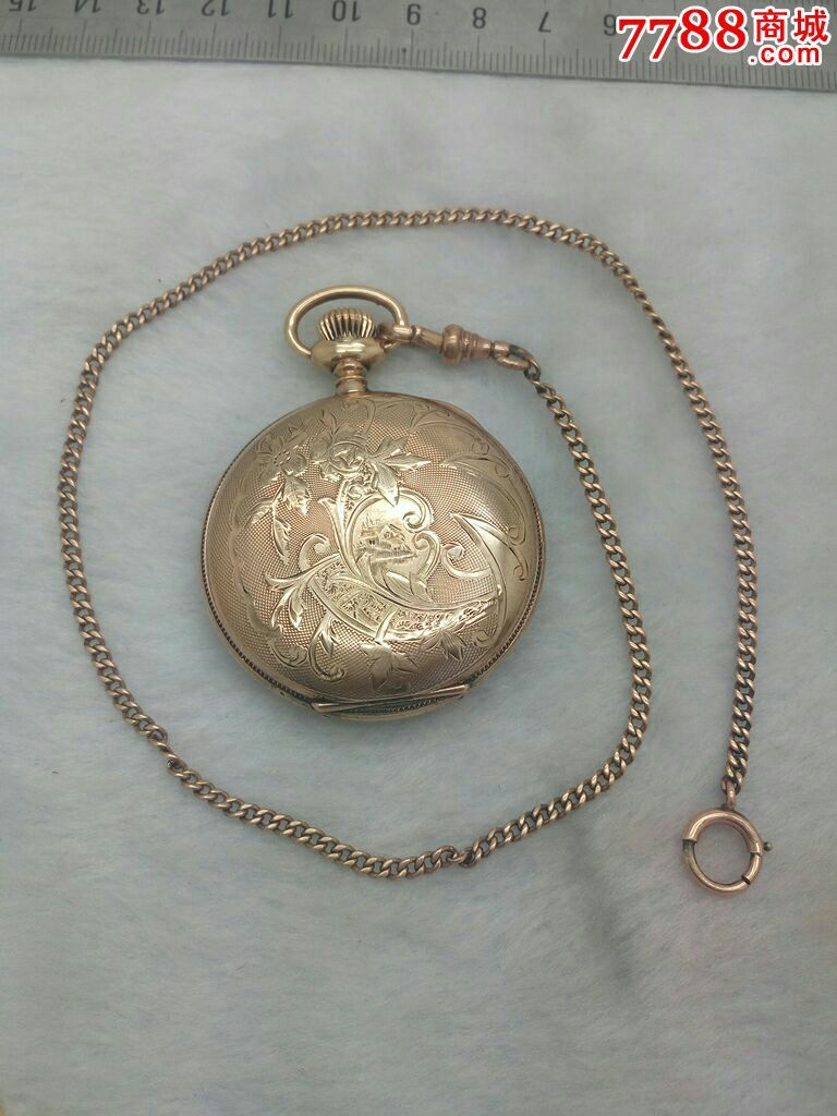 配表链美国华生waltham包金古董老怀表